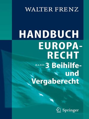 cover image of Handbuch Europarecht, Band 3